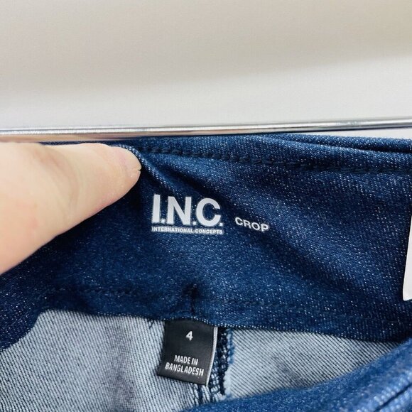 INC International Concepts Womens Size 4 High Rise Crop Flare Pull-On Jeans 297 - Picture 9 of 9